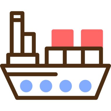 Gemi simgesi vektör illüstrasyonu