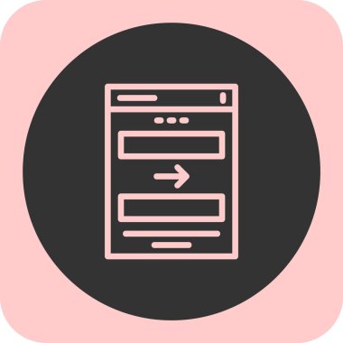 Tarayıcı. Web simgesi basit illüstrasyon