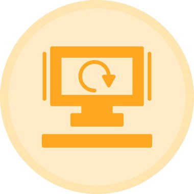 Bilgisayar. Web simgesi basit illüstrasyon