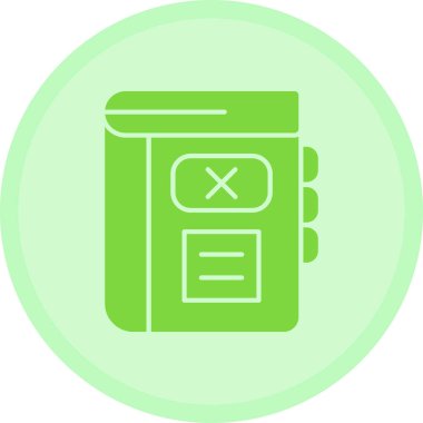 Yeşil ve beyaz bir ikonun vektör illüstrasyonu