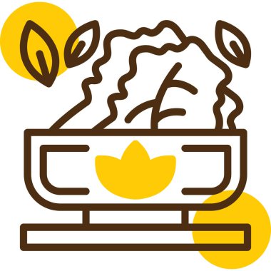 Spa masaj ikonu. vektör illüstrasyonu