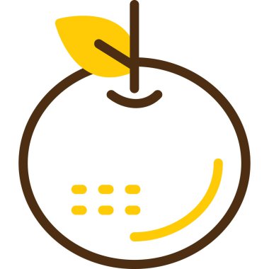 Şirin bir elmanın vektör çizimi