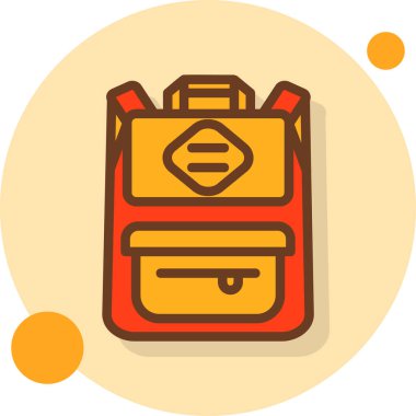 çanta simgesi vektör illüstrasyonu