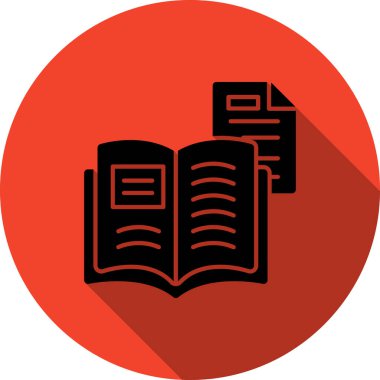 Kitap. Web simgesi basit illüstrasyon