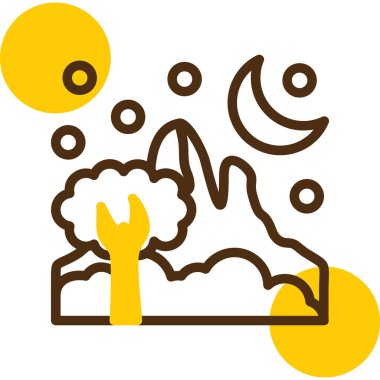 Ay ve ayın vektör çizimi