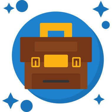 Seyahat çantası. Web simgesi basit illüstrasyon