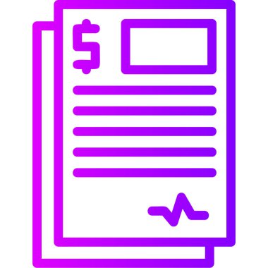 Fatura. Web simgesi basit illüstrasyon