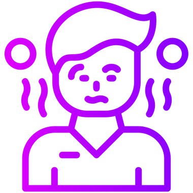 Baş simge vektör illüstrasyonlu erkek avatar