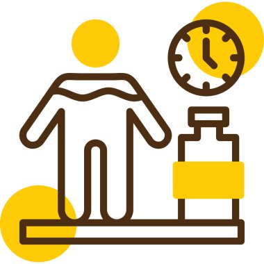 zaman yönetimi simgesi, vektör illüstrasyonu