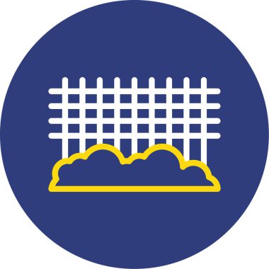 Çit simgesi soyut arkaplanda izole edildi