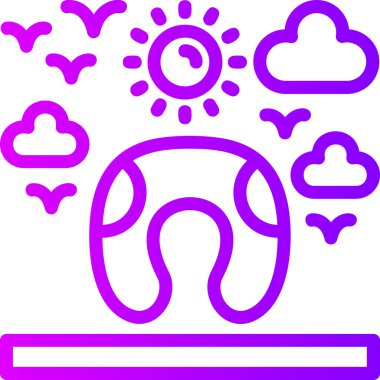 Bulut. Web simgesi basit illüstrasyon