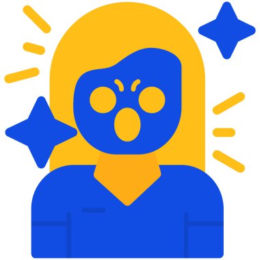 Kadın. Web simgesi basit illüstrasyon