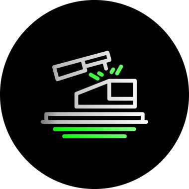 Bir bilgisayar simgesinin vektör illüstrasyonu