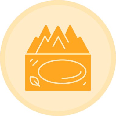 Yanardağ. Web simgesi basit illüstrasyon