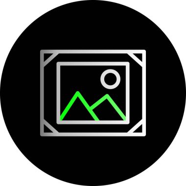 Fotoğraf İkili Gradyan Çemberi Düz Çizim