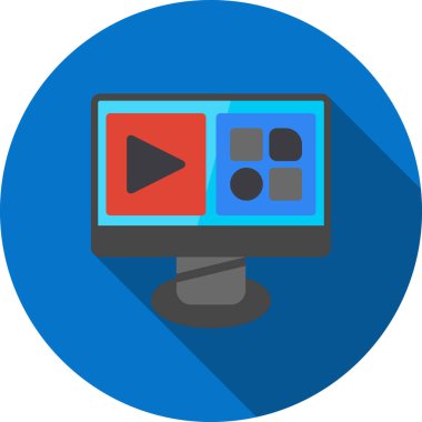 video kamera ikonu vektör illüstrasyonu