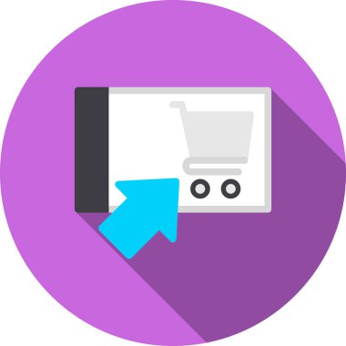 Alışveriş. Web simgesi basit illüstrasyon