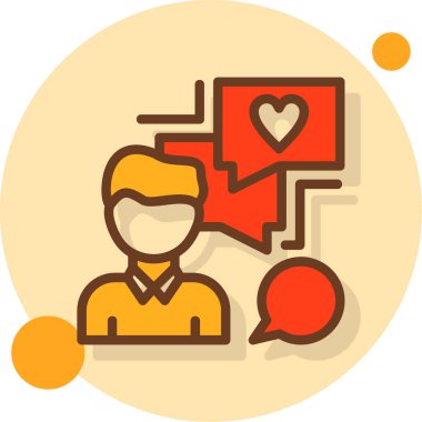 Konuş. Web simgesi basit illüstrasyon