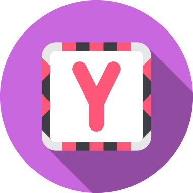 Tek harf simgesinin vektör illüstrasyonu