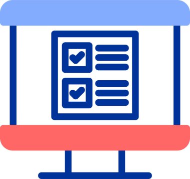 Kontrol listesi simgesi vektör illüstrasyonu