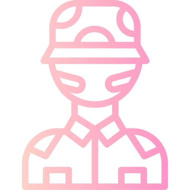 kadın mühendis ikon vektör çizimi