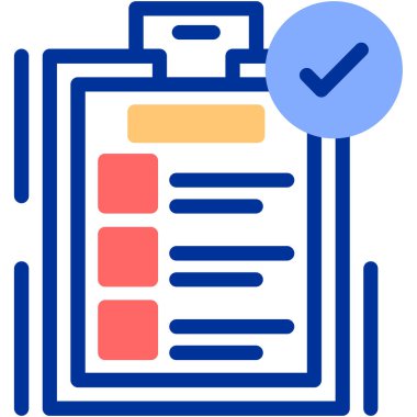 Kontrol listesi. Web basit illüstrasyon tasarımı