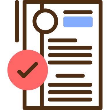 Kontrol listesi simgesi vektör illüstrasyonu