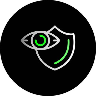 Modern yeşil göz simgesinin vektör çizimi