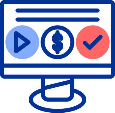 çevrimiçi pazarlama web basit illüstrasyon