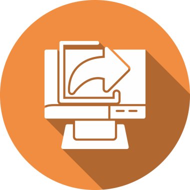 Bilgisayar. Web simgesi basit illüstrasyon