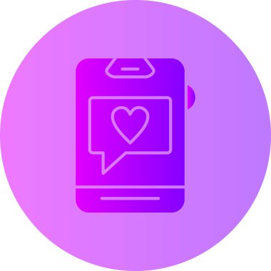 Modern aşk simgesinin vektör çizimi