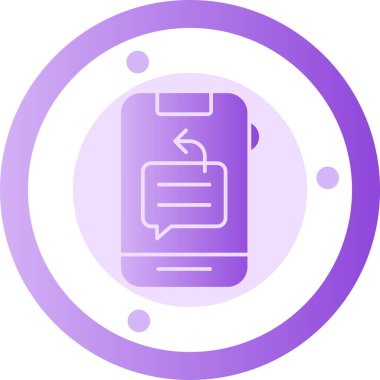 Telefonun modern bir simgesinin vektör çizimi