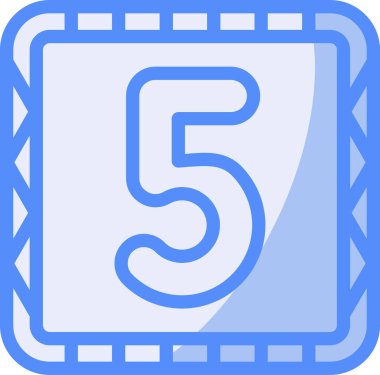 beş günlük simge, vektör illüstrasyonu