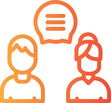 Konuş. Web basit illüstrasyonu