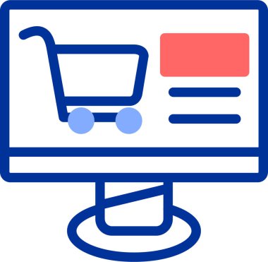 ecommerce çevrimiçi alışveriş simgesi