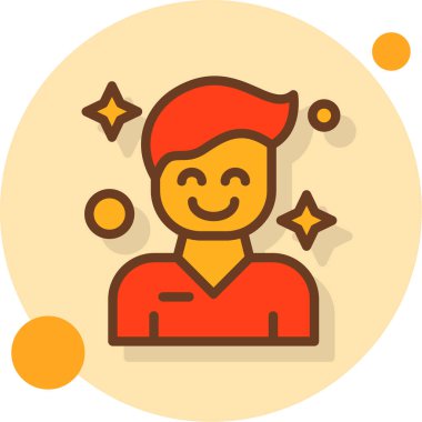 Adamım. Web simgesi basit illüstrasyon