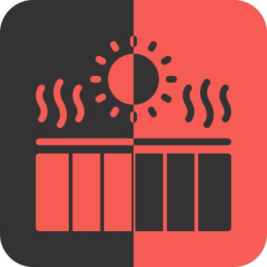 vektör sıcak ve soğuk hava simgesi