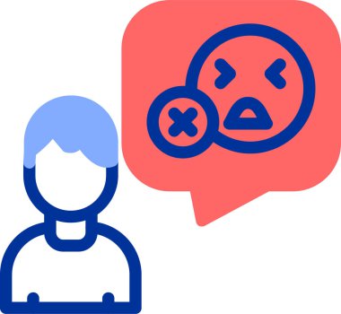 Üzgün bir ifade ile üzgün yüz, vektör illüstrasyon tasarımı