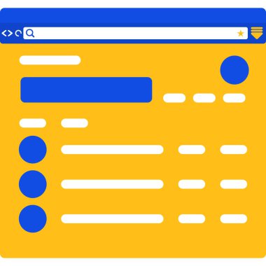 Web tarayıcı pencere renk simgesi düz biçimli