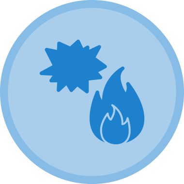 Alev simge vektör çizim