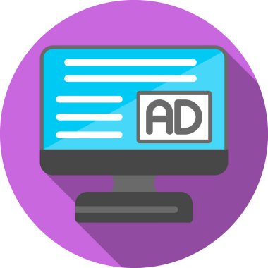 reklam reklam ikonu dosyalanmış özet biçimi