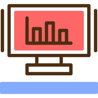 Bilgisayar. Web simgesi basit illüstrasyon