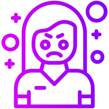 kızgın yüz simgesi, vektör illüstrasyonu