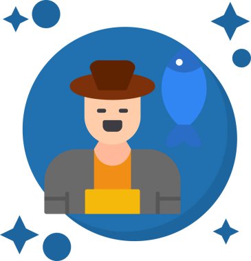 Şapkalı ve kahve fincanı çizimi olan adam.