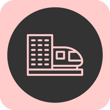 Tren ikonu. vektör illüstrasyonu