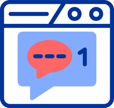 Konuş. Web simgesi basit illüstrasyon