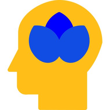 Beyin. Web simgesi basit illüstrasyon