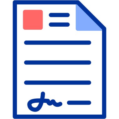 Belge. Web simgesi basit illüstrasyon