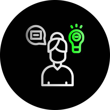 Ağ ve mobil uygulama tasarımınız için arka planda izole edilmiş ampul simgesi vektörü, fikir logosu kavramı