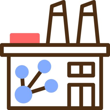 Bina. Web simgesi basit illüstrasyon